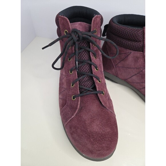 Duluth Trading Co Women Boot 8.5 Purple Suede Steel Creek Ankle Hiking Outdoorsy - Picture 4 of 11